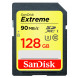 SanDisk Extreme 128GB SDXC bis zu 90 MB/Sek, Class 10, U3 Speicherkarte FFP-01